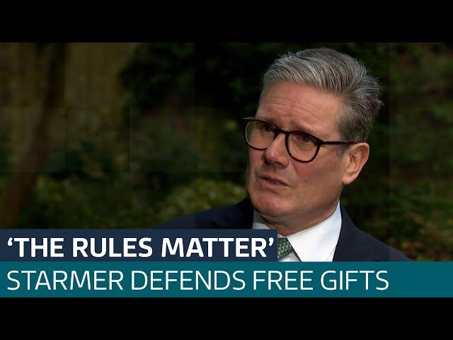 'Most people would say that's a fair argument': Starmer defends accepting freebies | ITV News