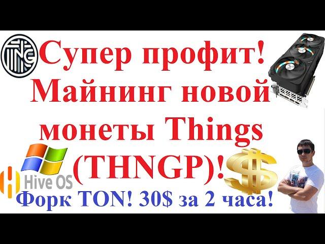 Супер профит! Майнинг новой монеты Things (THNGP)! Форк TON! 30$ за 2 часа!