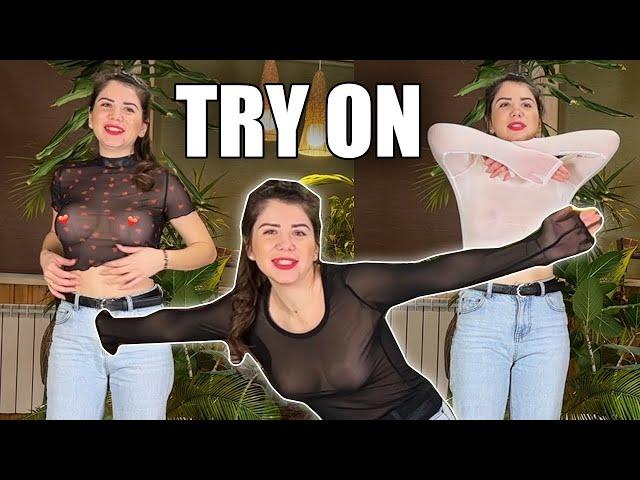 TRY ON sheer summer tops | josephine stali try on haul video