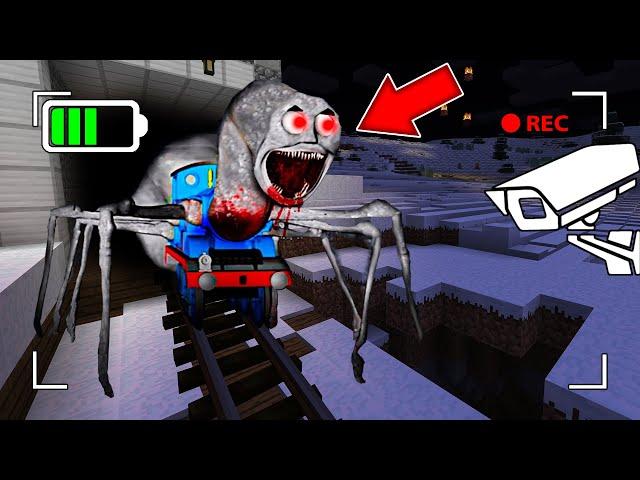 WATCHING THE CURSED THOMAS THE TRAIN THROUGH THE CAMERA IN MINECRAFT ! WORM THOMAS THE TANK ENGINE