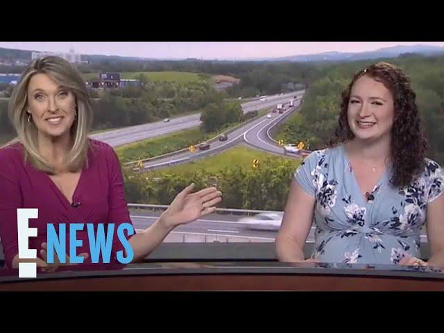 Pregnant News Anchor Continues Show After Her Water Breaks | E! News