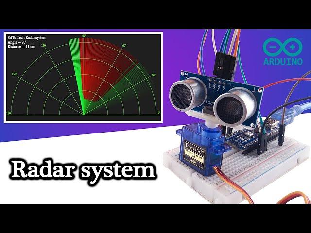 How to make a RADAR SYSTEM | Radar system with Arduino Nano  [Ultrasonic sensor]