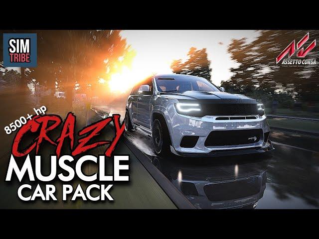 CRAZY Free Muscle Car Pack | 10 CARS 8500+ Total HP! | Assetto Corsa Mods 2023