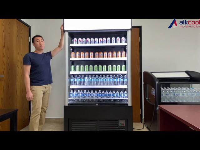 C4 ALKCOOL Open Air Showcase Cooler|Commercial Refrigerator|Cake,  Iced Coffee, Meat, Beverage