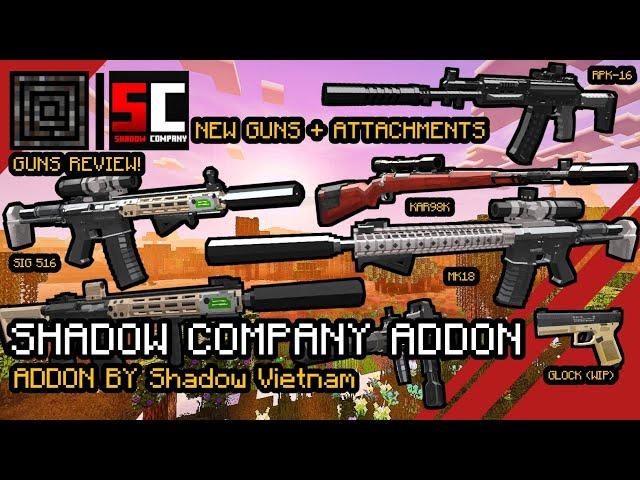 Shadow Company Addon Review! Warzone Guns Bedrock Edition Addon MCPE 1.21.50+ | Creator Crafter321