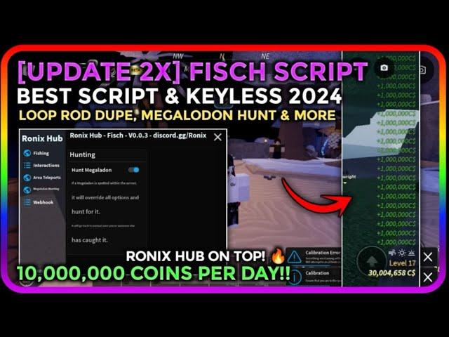 [UPDATE 2x] FISCH SCRIPT  RONIX HUB BEST SCRIPT KEYLESS AUTOFARM,ZONE,EVENT and much more - Mobile