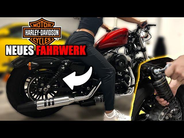 JETZT wird die Sportster TIEFERGELEGT! LOWERING SHOCKS - PROGRESSIVE | Dans Moto | ️ How To ️