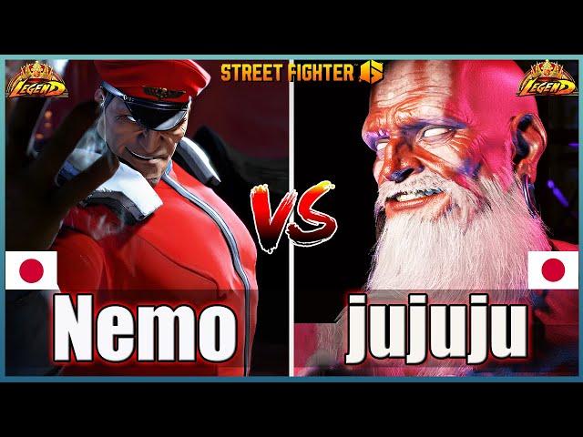 Street Fighter 6 Nemo (M Bison)  Vs  jujuju (DHALSIM) Top Room MatchFightingGameWorldX