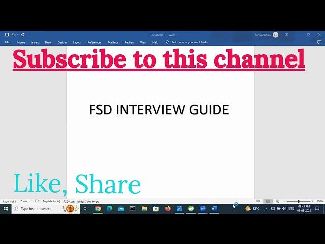 About FSD INTERVIEW GUIDE CHANNEL