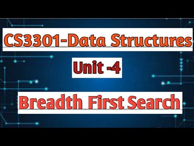 Breadth First Search (BFS) in data structures tamil||CS3301||Anna university reg-2021.#cse