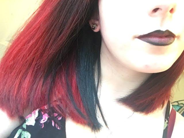 Black Hair to Red & Black at Home~