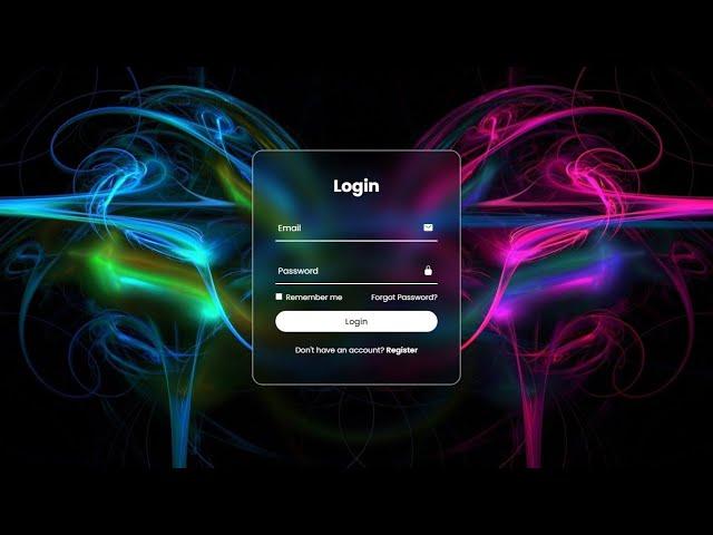 Responsive Animated Login Form using HTML and CSS