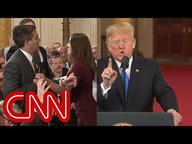 Trump clashes with Jim Acosta in testy exchange