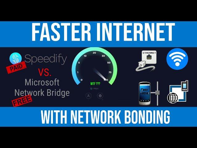 FASTER INTERNET SPEEDS BY BONDING, FREE AND PAID METHODS TEST