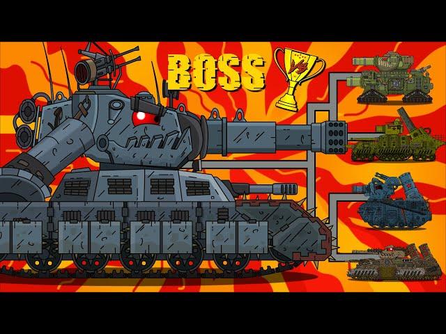 Mega Tanks VS Mega Boss - Cartoons about tanks