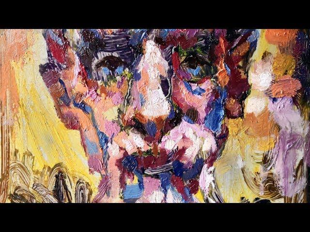 Impasto Oil Painting Portrait Demo, Brush Strokes , Alla Prima Portrait, Time Lapse