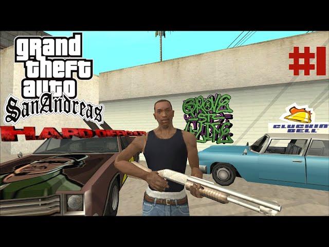 GTA: San Andreas - Hard Difficulty Mod (v1.3) playthrough - Part 1 [BLIND]