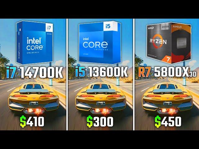 INTEL i7-14700K vs INTEL i5-13600K vs RYZEN 7 5800X3D | Test in 6 Games