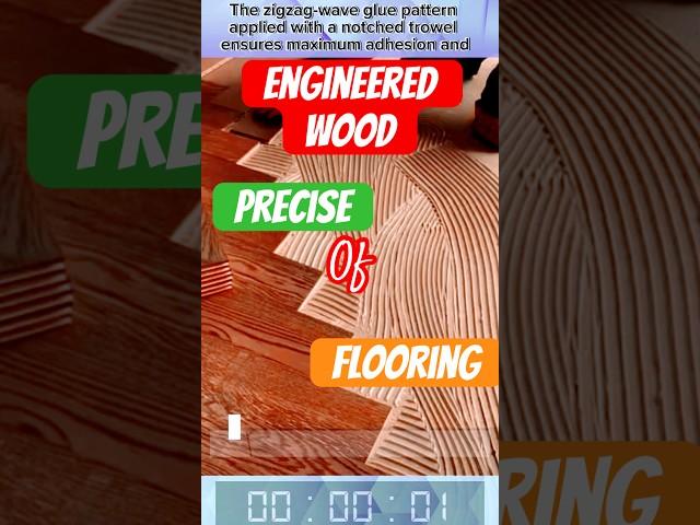 Precise Installation of Engineered Wood Flooring Using Polyurethane Glue and Notched Trowel