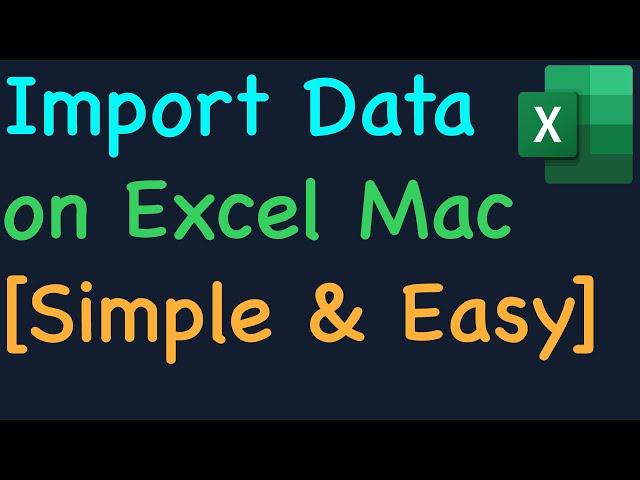 How to import data in mac excel - iqy file To Import Excel mac for Retrieving External Data on MacOS