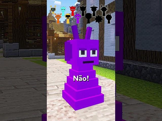 Knoxy se transforma em um Sprunki aleatório toda vez que diz não no Minecraft #shorts