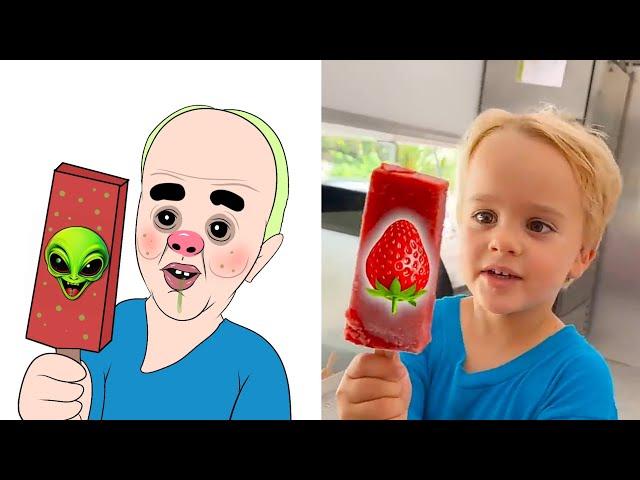 Chris and Niki explore Mom's ice cream truck drawing meme part 3|Vlad and niki|Funny Drawing meme