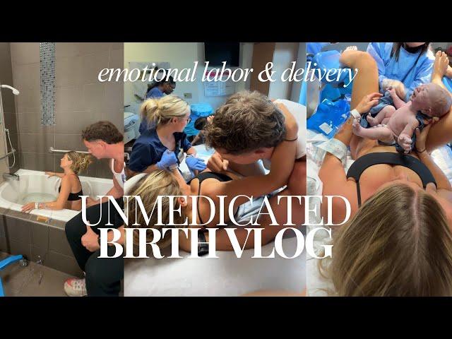 unmedicated birth vlog of my *almost* 10lb baby! | EMOTIONAL + raw and real | NO EPIDURAL