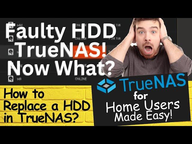 Failed/Bad HDD in My TrueNAS Server!  How to Replace a Faulty Drive in TrueNAS