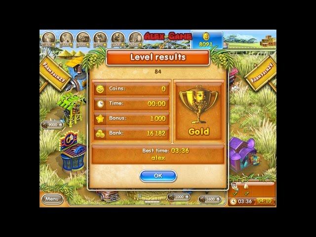 Farm Frenzy 3 Madagascar (level 84) only GOLD Веселая ферма 3 Мадагаскар (Уровень 84) Золото