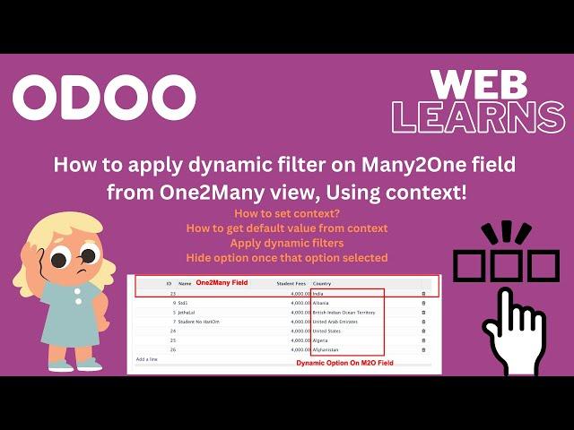 How to apply dynamic filter on one2many view | Context Special Command