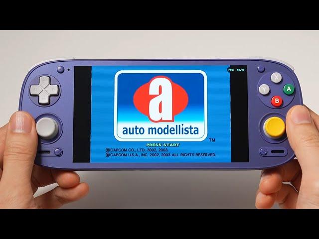 Retroid Pocket 5, GameCube - Auto Modellista and 15 games test