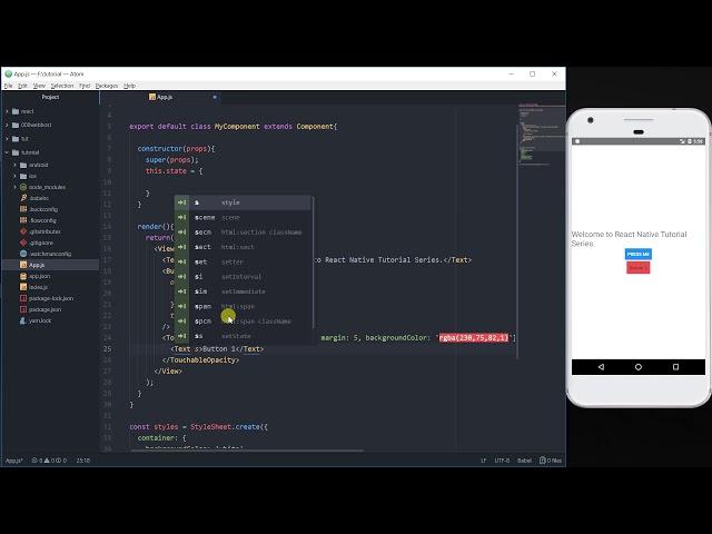 #10 React Native Handling Touches ( Button, TouchableOpacity, TouchableHighlight ) - Hi Tech