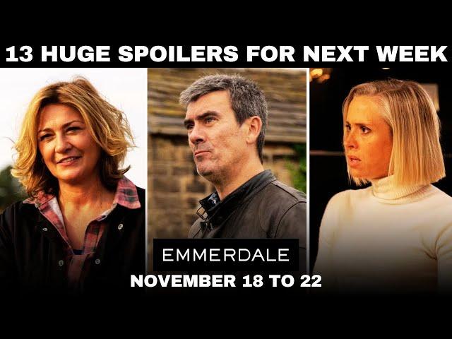 13 Explosive Emmerdale Spoilers You Can’t Miss Next Week! | November 18-22 #Emmerdale #Spoilers