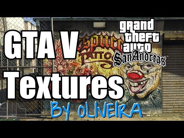 GTA V NEW TEXTURES FULL ALL SAN ANDREAS 2018 (No Mipmapping) NOVAS TEXTURAS PARA GTA SA