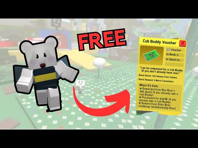 How to get a *FREE* Cub Buddy in Bee Swarm Simulator (15th Bee Bear Quest)