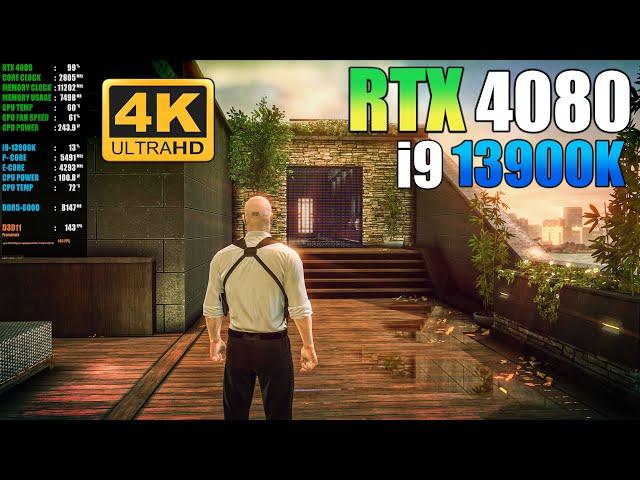 Hitman Absolution : RTX 4080 + i9 13900K ( 4K Maximum Settings )