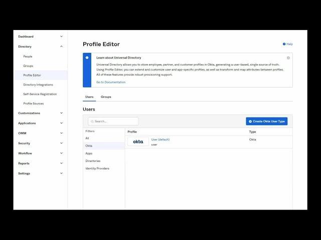 Okta User Profile vs. Application User Profile | Okta Support