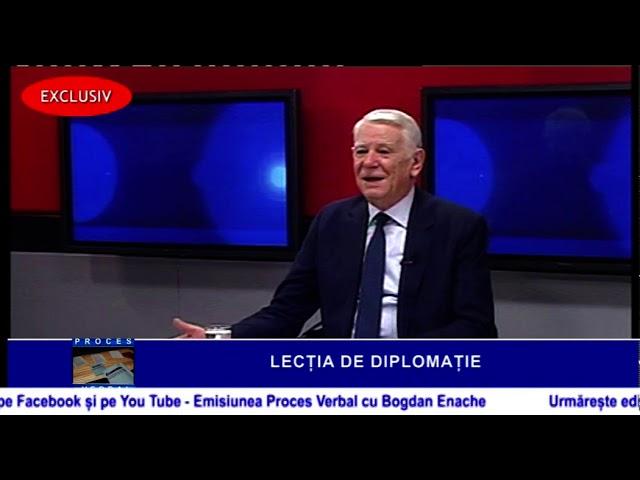 LECTIA DE DIPLOMATIE. Interviu de colectie cu cel mai cunoscut diplomat roman- dl. TEODOR MELESCANU