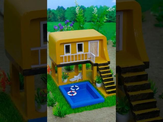 Build a Dream 2-Story Villa with Mini Bricks & a Stunning Pool View!  #vfuho #miniature #diy