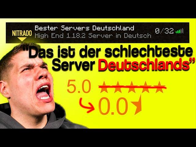 der SCHLECHTESTE Minecraft Server Deutschlands (-1 von 5 Sterne)