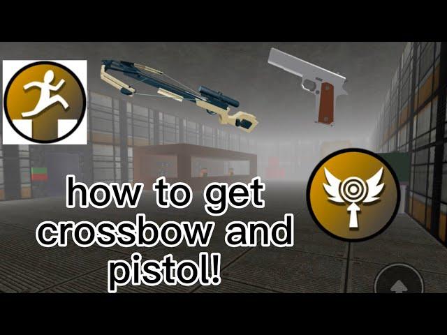 How to get Crossbow and pistol in roblox area 51 (Kill House mode)