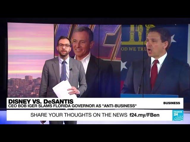 Disney CEO Iger slams Florida governor DeSantis as 'anti-business' • FRANCE 24 English