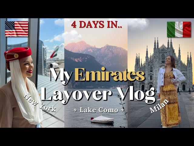 A day in the LIFE as EMIRATES Cabin Crew ️ 4 Days in MILAN & NYC Vlog