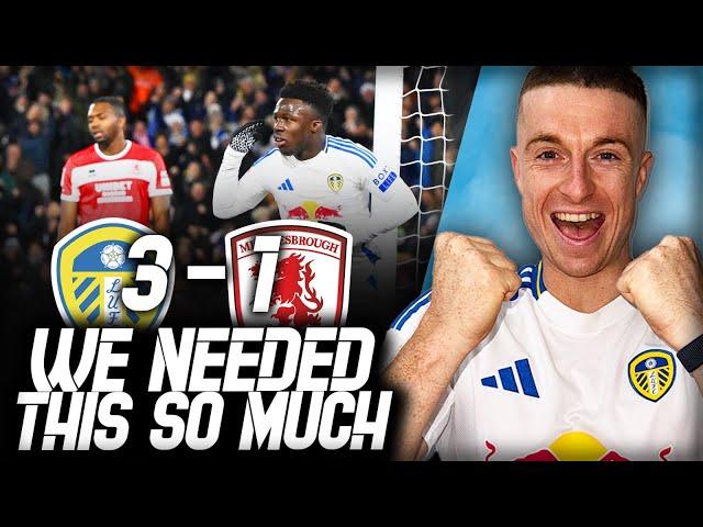 Leeds United 3-1 Middlesbrough Instant Match Reaction | Full-Time Analysis | BIG WIN!!!