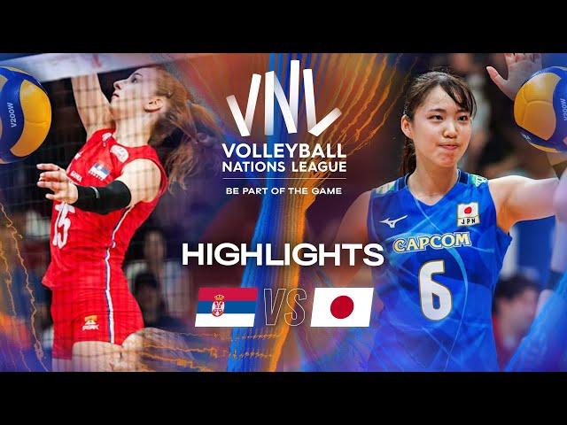 Serbia  vs. Japan  - Highlights | Week 1 | Women's VNL 2025
