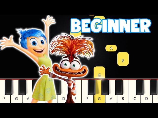 Inside Out - Theme Song | Beginner Piano Tutorial | Easy Piano