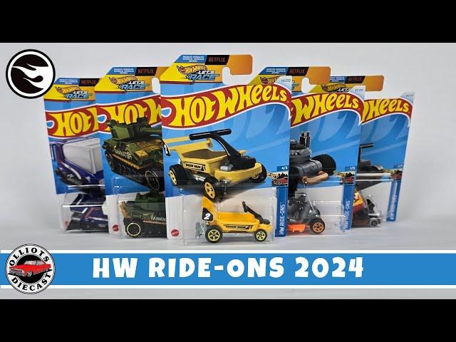 Hot Wheels Ride-Ons 2024 - The Complete Set Including the Treasure Hunt Draggin' Wagon