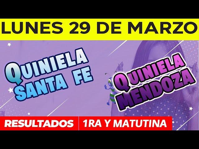 Quinielas Primera y matutina de Santa Fe y Mendoza Lunes 29 de Marzo