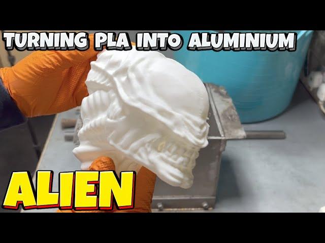 Easy "Lost PLA" Sand Casting  - Alien Head In Aluminium - Ingot Joe  - Let's Cook!‍