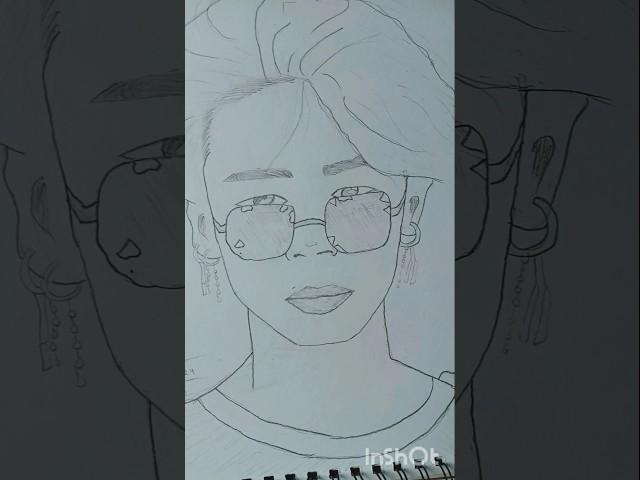 Bts jimin cute drawing #video #art drawing # subscribe my chennal